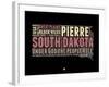 South Dakota Word Cloud 2-NaxArt-Framed Art Print