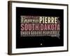 South Dakota Word Cloud 2-NaxArt-Framed Art Print