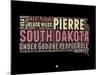 South Dakota Word Cloud 2-NaxArt-Mounted Art Print