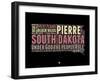 South Dakota Word Cloud 2-NaxArt-Framed Art Print