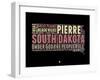 South Dakota Word Cloud 2-NaxArt-Framed Art Print