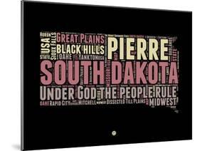 South Dakota Word Cloud 2-NaxArt-Mounted Art Print