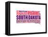 South Dakota Word Cloud Map-NaxArt-Framed Stretched Canvas