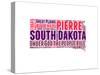 South Dakota Word Cloud Map-NaxArt-Stretched Canvas