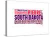 South Dakota Word Cloud Map-NaxArt-Stretched Canvas