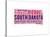 South Dakota Word Cloud Map-NaxArt-Stretched Canvas