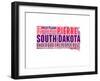 South Dakota Word Cloud Map-NaxArt-Framed Art Print