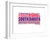 South Dakota Word Cloud Map-NaxArt-Framed Art Print