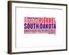 South Dakota Word Cloud Map-NaxArt-Framed Art Print