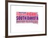 South Dakota Word Cloud Map-NaxArt-Framed Art Print