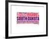 South Dakota Word Cloud Map-NaxArt-Framed Art Print