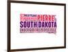 South Dakota Word Cloud Map-NaxArt-Framed Art Print