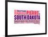 South Dakota Word Cloud Map-NaxArt-Framed Art Print