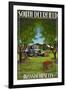 South Deerfield, Massachusetts - Apple Orchard Harvest-Lantern Press-Framed Art Print