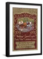 South Deerfield, Massachusetts - Carriage Tours-Lantern Press-Framed Art Print