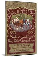 South Deerfield, Massachusetts - Carriage Tours-Lantern Press-Mounted Art Print