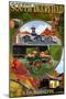 South Deerfield, Massachusetts - Montage Scenes-Lantern Press-Mounted Art Print