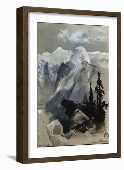 South Dome Yosemite-Thomas Moran-Framed Giclee Print