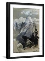 South Dome Yosemite-Thomas Moran-Framed Giclee Print