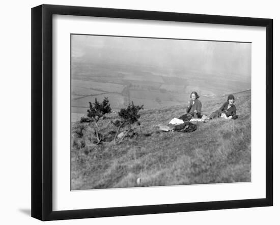 South Downs Picnic-null-Framed Photographic Print