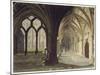 South East Angle of the Cloisters, Plate T from Westminster Abbey, Engraved by J.R. Hamble-null-Mounted Giclee Print