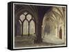 South East Angle of the Cloisters, Plate T from Westminster Abbey, Engraved by J.R. Hamble-null-Framed Stretched Canvas