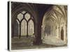 South East Angle of the Cloisters, Plate T from Westminster Abbey, Engraved by J.R. Hamble-null-Stretched Canvas