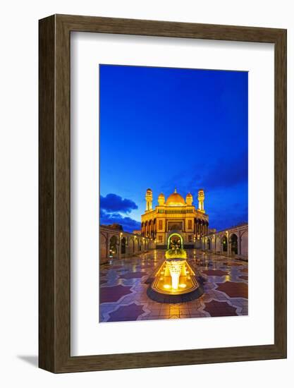 South East Asia, Kingdom of Brunei, Bandar Seri Begawan, Jame'Asr Hassanal Bolkiah Mosque-Christian Kober-Framed Photographic Print