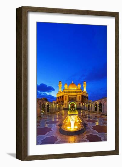 South East Asia, Kingdom of Brunei, Bandar Seri Begawan, Jame'Asr Hassanal Bolkiah Mosque-Christian Kober-Framed Photographic Print