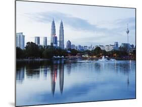 South East Asia, Malaysia, Kuala Lumpur, Petronas Towers and Kl Tower, Lake Titiwangsa-Christian Kober-Mounted Photographic Print