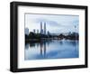 South East Asia, Malaysia, Kuala Lumpur, Petronas Towers and Kl Tower, Lake Titiwangsa-Christian Kober-Framed Photographic Print