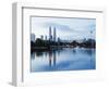 South East Asia, Malaysia, Kuala Lumpur, Petronas Towers and Kl Tower, Lake Titiwangsa-Christian Kober-Framed Photographic Print