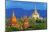 South East Asia, Myanmar, Bagan, Pagodas on Bagan Plain and Thatbyinnyu Pahto Temple-Christian Kober-Mounted Photographic Print