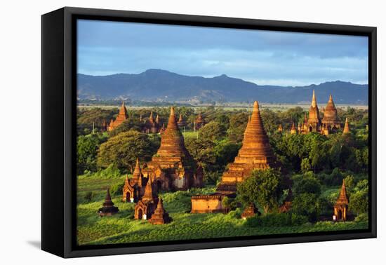 South East Asia, Myanmar, Bagan, Temples on Bagan Plain-Christian Kober-Framed Stretched Canvas