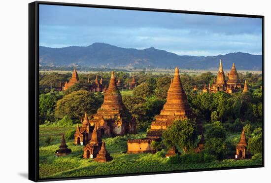 South East Asia, Myanmar, Bagan, Temples on Bagan Plain-Christian Kober-Framed Stretched Canvas