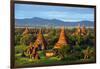 South East Asia, Myanmar, Bagan, Temples on Bagan Plain-Christian Kober-Framed Photographic Print