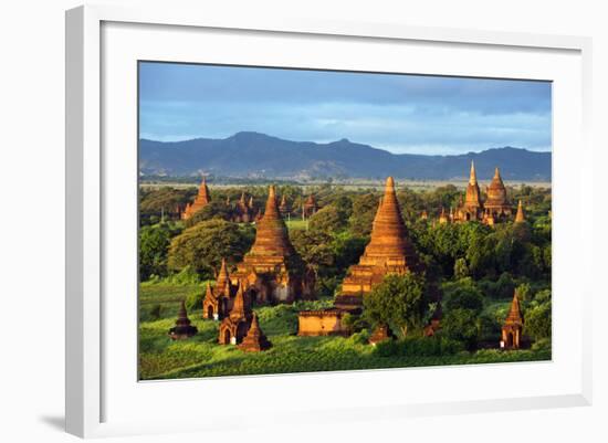 South East Asia, Myanmar, Bagan, Temples on Bagan Plain-Christian Kober-Framed Photographic Print