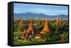 South East Asia, Myanmar, Bagan, Temples on Bagan Plain-Christian Kober-Framed Stretched Canvas