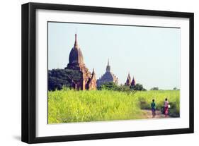 South East Asia, Myanmar, Bagan, Temples on Bagan Plain-Christian Kober-Framed Photographic Print