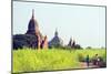 South East Asia, Myanmar, Bagan, Temples on Bagan Plain-Christian Kober-Mounted Photographic Print