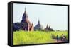 South East Asia, Myanmar, Bagan, Temples on Bagan Plain-Christian Kober-Framed Stretched Canvas