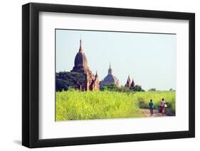 South East Asia, Myanmar, Bagan, Temples on Bagan Plain-Christian Kober-Framed Photographic Print