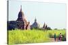 South East Asia, Myanmar, Bagan, Temples on Bagan Plain-Christian Kober-Stretched Canvas