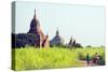 South East Asia, Myanmar, Bagan, Temples on Bagan Plain-Christian Kober-Stretched Canvas