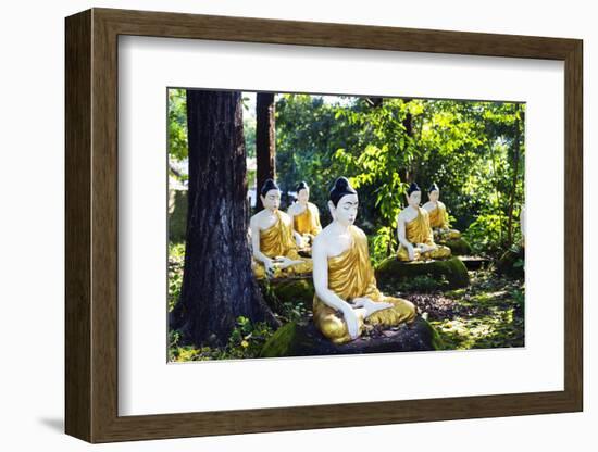 South East Asia, Myanmar, Bago, Four Figures Paya-Christian Kober-Framed Photographic Print