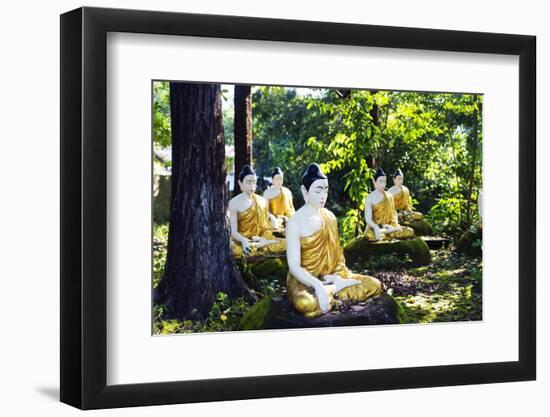 South East Asia, Myanmar, Bago, Four Figures Paya-Christian Kober-Framed Photographic Print