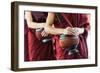 South East Asia, Myanmar, Bago, Kha Khat Wain Kyaung Monastery, Meal Time-Christian Kober-Framed Photographic Print