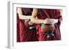 South East Asia, Myanmar, Bago, Kha Khat Wain Kyaung Monastery, Meal Time-Christian Kober-Framed Photographic Print