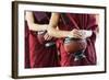 South East Asia, Myanmar, Bago, Kha Khat Wain Kyaung Monastery, Meal Time-Christian Kober-Framed Photographic Print