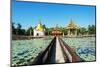 South East Asia, Myanmar, Bago, Lakeside Pagodas-Christian Kober-Mounted Photographic Print